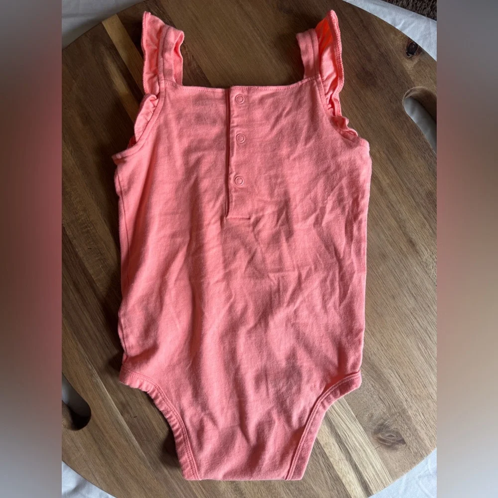 Carter's Peachy Ruffle Sleeveless Onesie 2 Pack